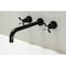 Kingston Brass KS8050BEX Wall Mount Tub Faucet, Matte Black KS8050BEX - alternate 3